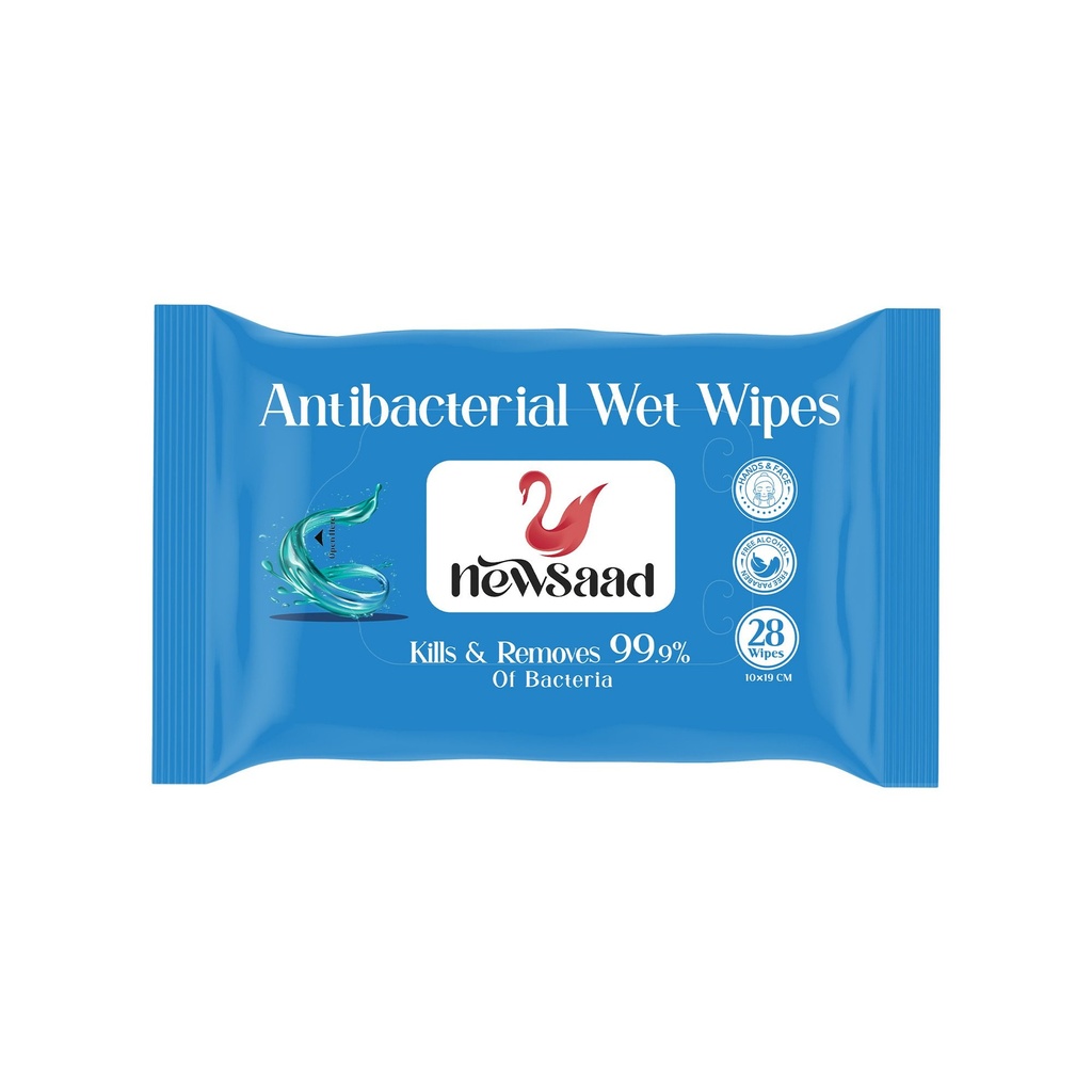 Newsaad AntiBacterial-W3 28pcs Pack Wet Wipes