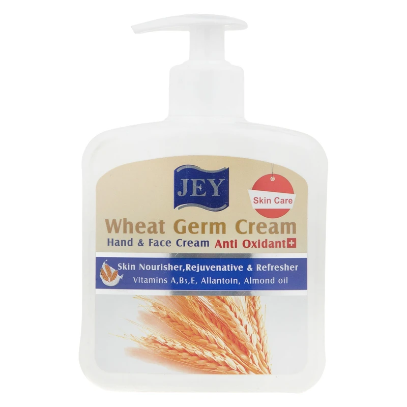 کرم نرم کننده دست و صورت جی مدل Wheat germ حجم 450ml مناسب انواع پوست 
