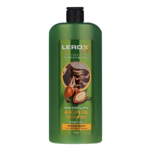 شامپو پیشگیری موخوره مو Lerox مدل Argan Oil حجم 550g 